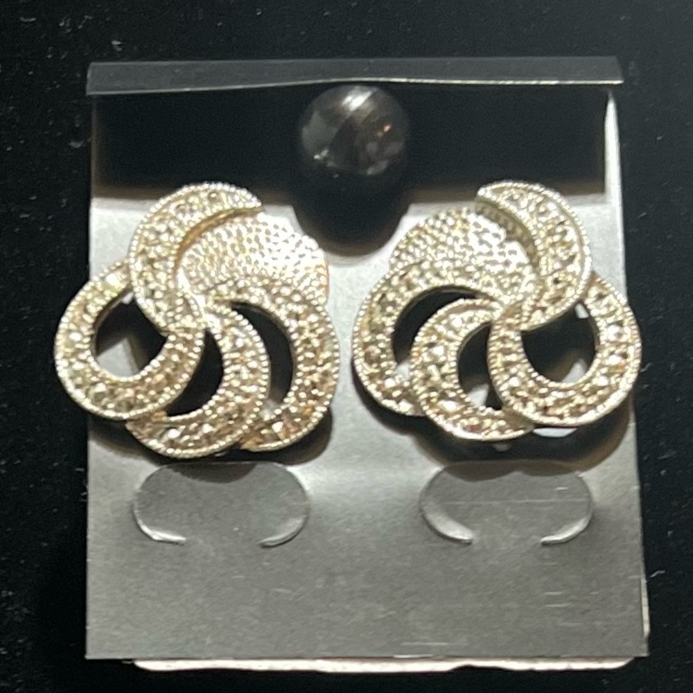 Elegant Silver-tone Pierced Earrings